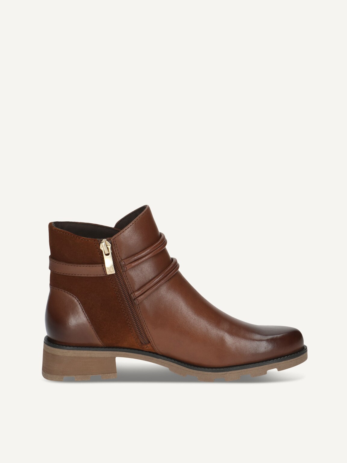 Caprice, Leather Bootie - brown COGNAC COMB, image 3 of 5