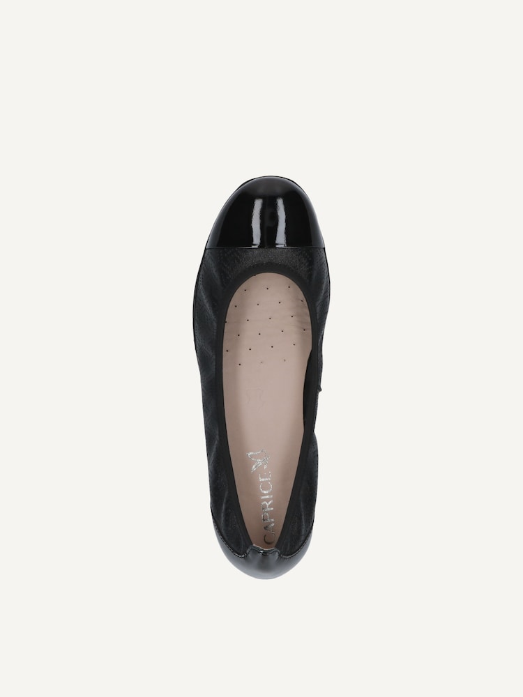 Caprice, Ballerine en cuir - noir BLACK COMB, image 4 sur 5