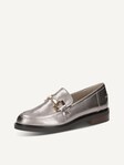 Not selected, Caprice, Leather Slipper - metallic PLATIN METAL.