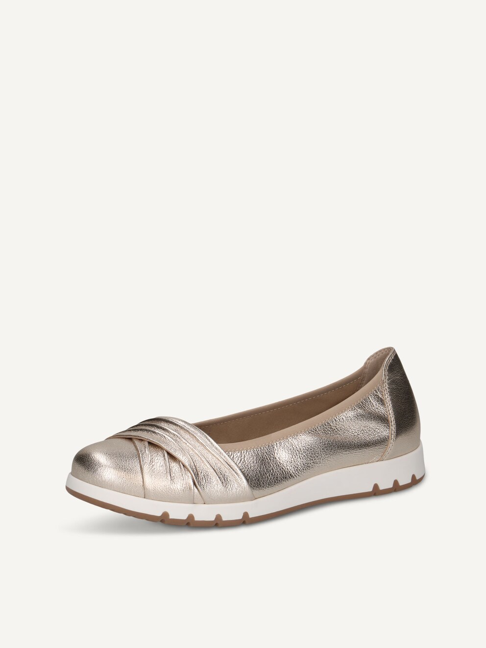 Caprice, Leather Ballerina - metallic PLATIN METAL., image 1 of 6