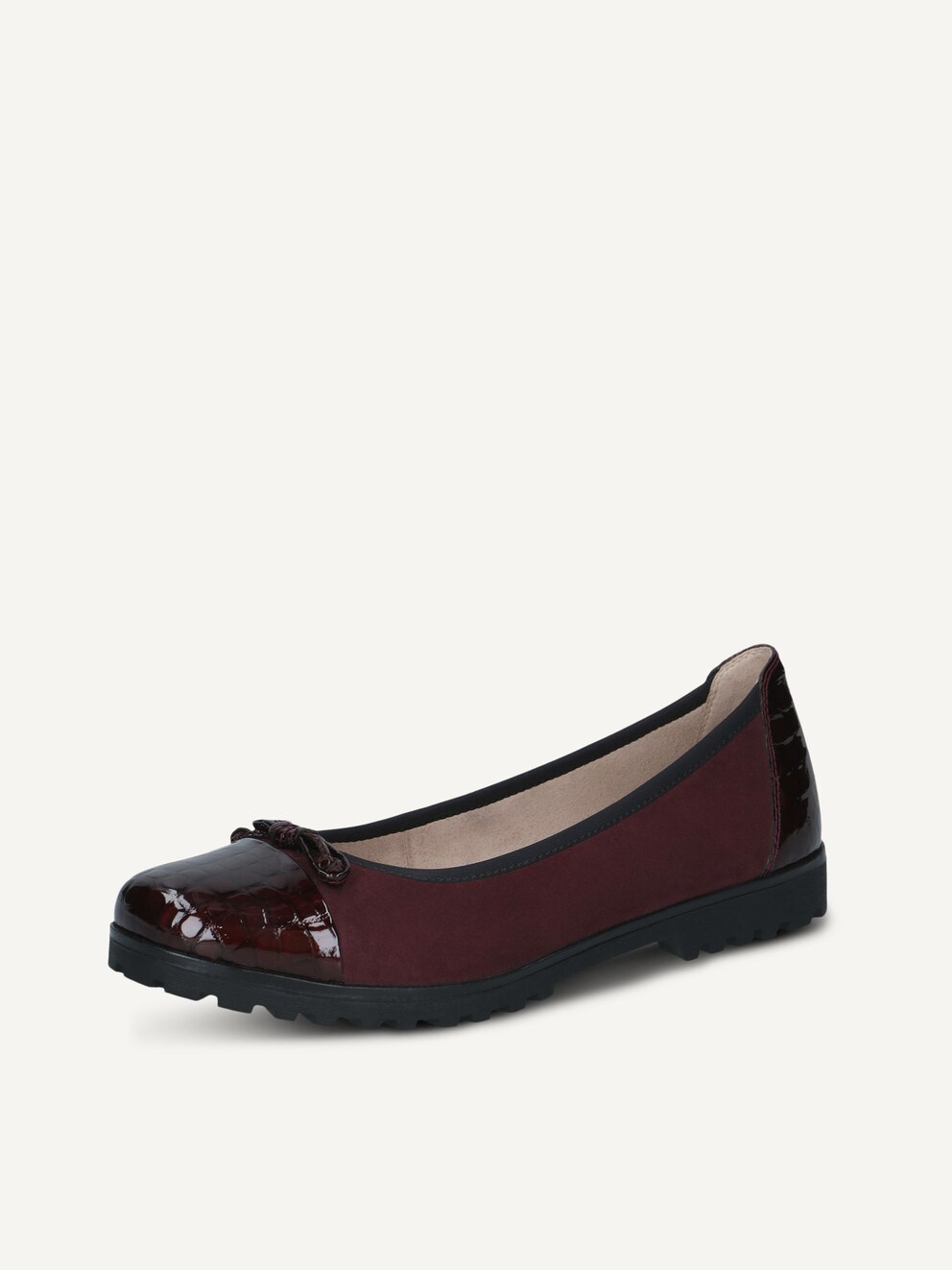Caprice, Lederballerina - rot BORD.CROCO COM, Bild 2 von 5