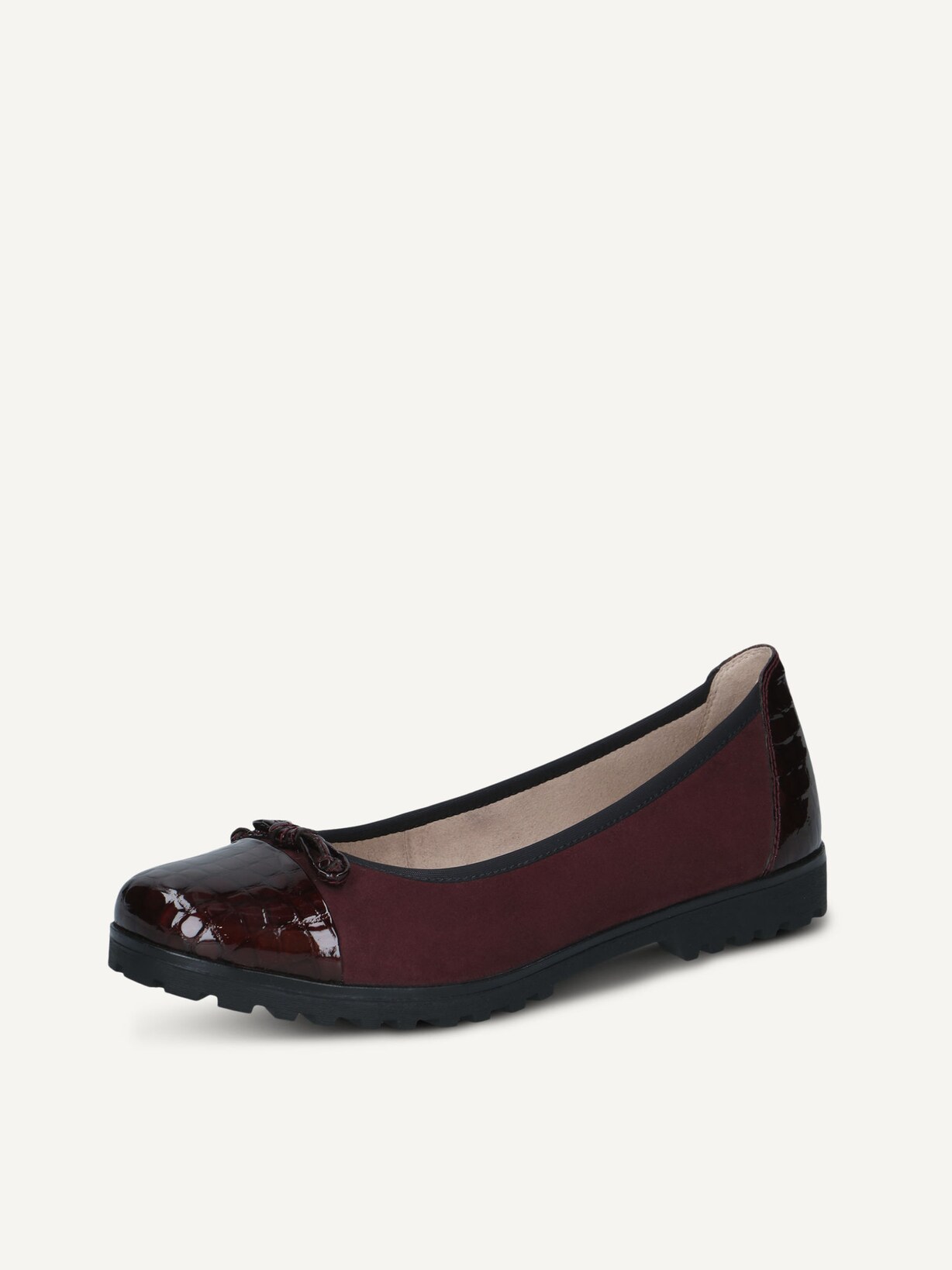 Caprice, Lederballerina - rot BORD.CROCO COM, Bild 2 von 5