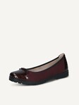 Not selected, Caprice, Leather Ballerina - red BORD.CROCO COM