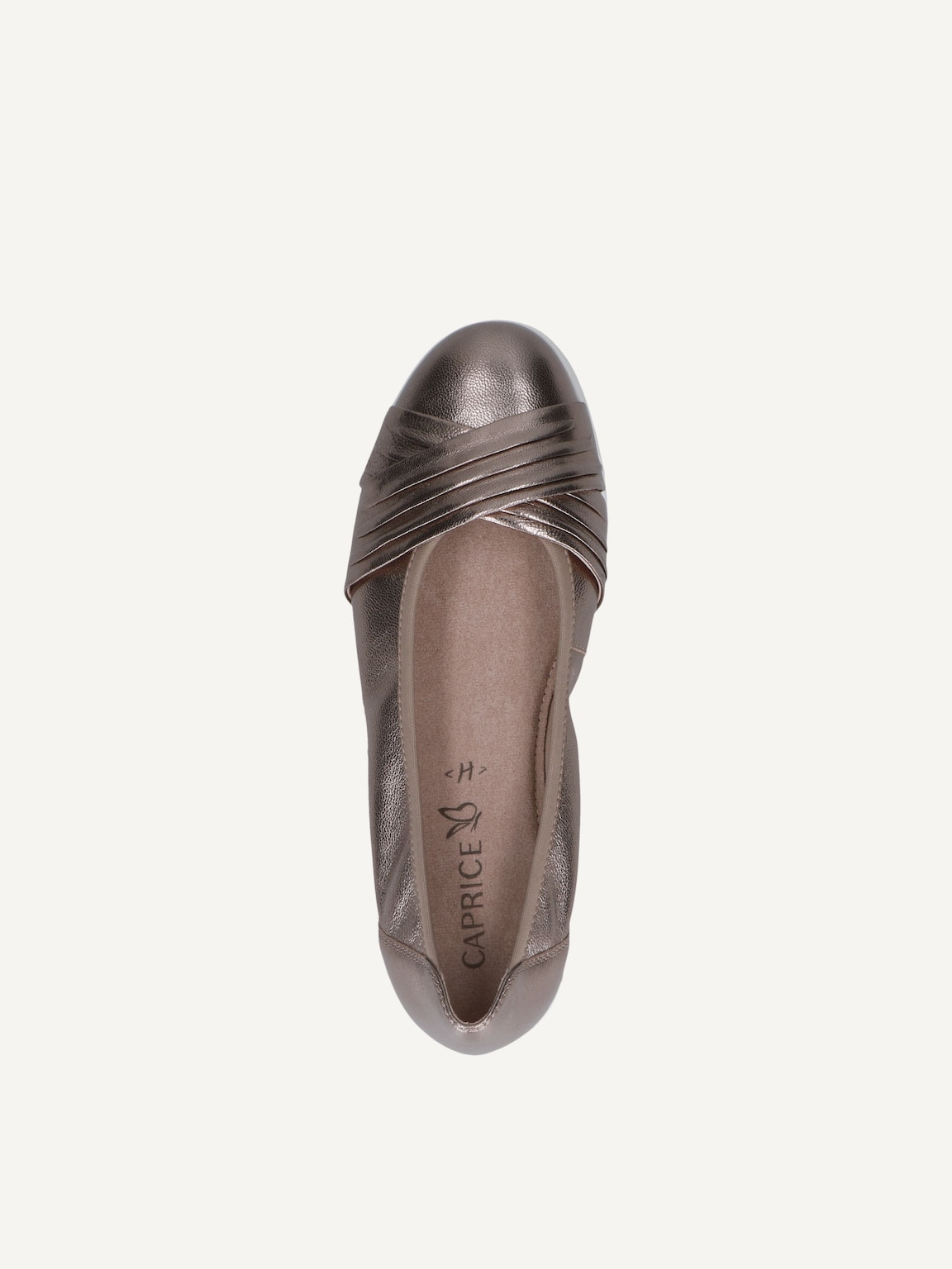Caprice, Leather Ballerina - brown TAUPE METALLIC, image 5 of 5