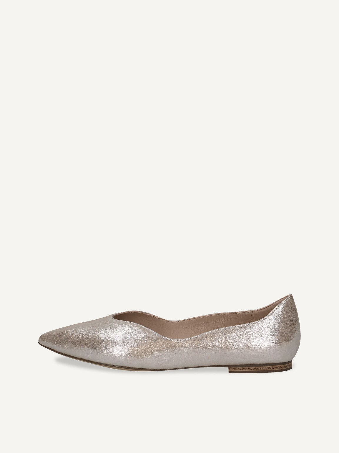 Caprice, Leather Ballerina - brown TAUPE METALLIC, image 2 of 5