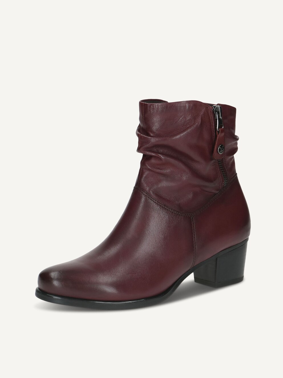 Caprice, Leather Bootie - red BORDEAUX NAPPA, image 1 of 6