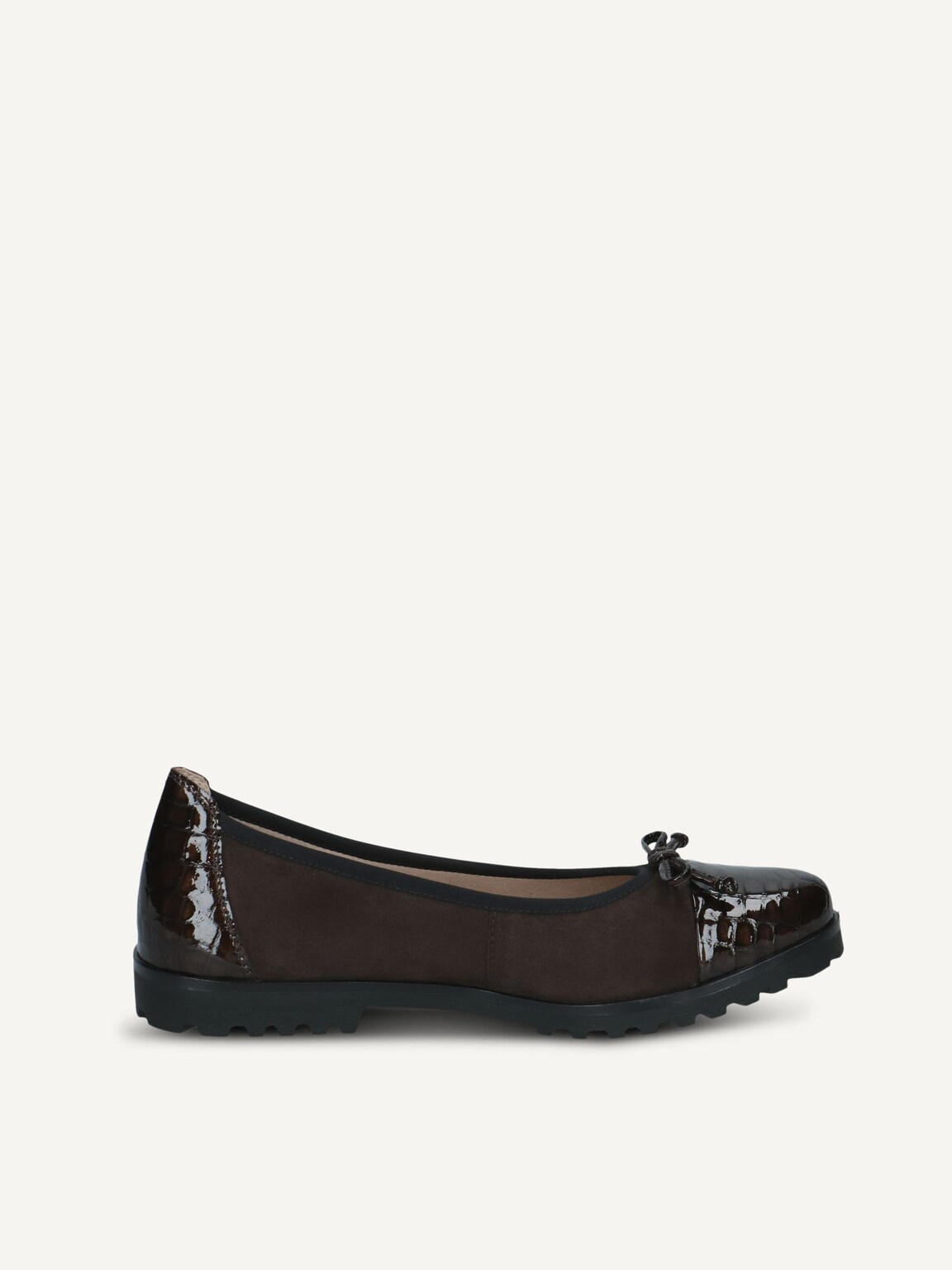 Caprice, Leather Ballerina - brown BRN CROCO COMB, image 3 of 5