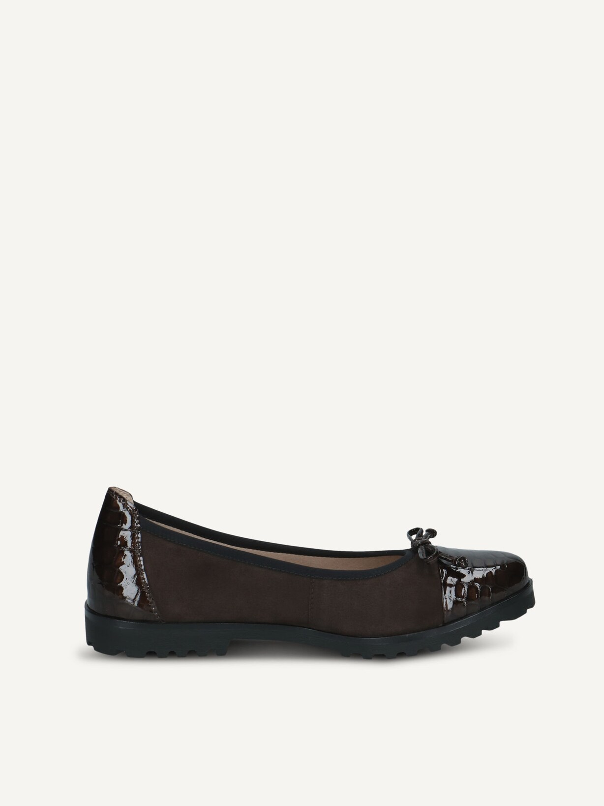Caprice, Leather Ballerina - brown BRN CROCO COMB, image 3 of 5