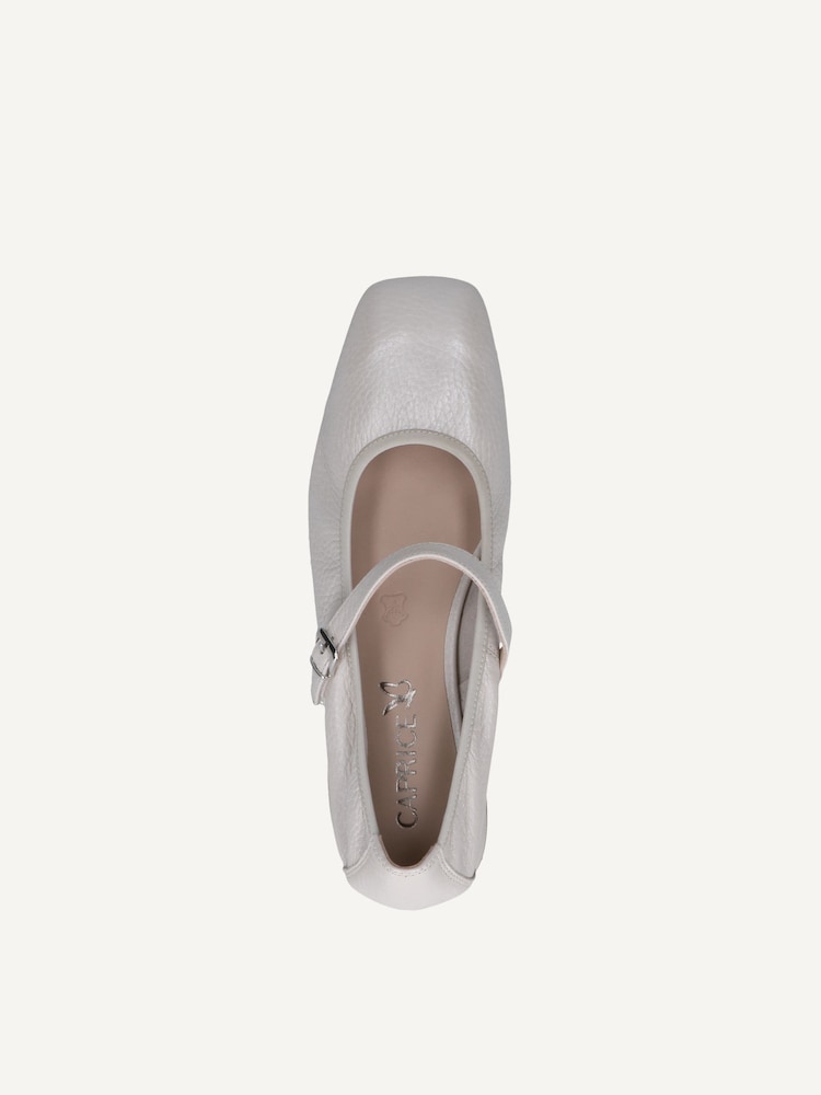 Caprice, Ballerine en cuir - blanc PEARL PER.DEER, image 5 sur 6