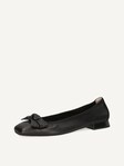 Not selected, Caprice, Leather Ballerina - black BLACK DEER
