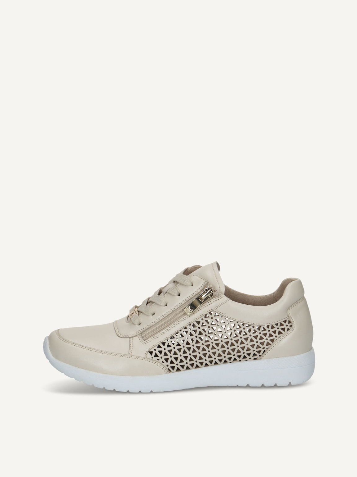 Caprice, Leather Sneaker - beige CREAM PERLATO, image 2 of 5