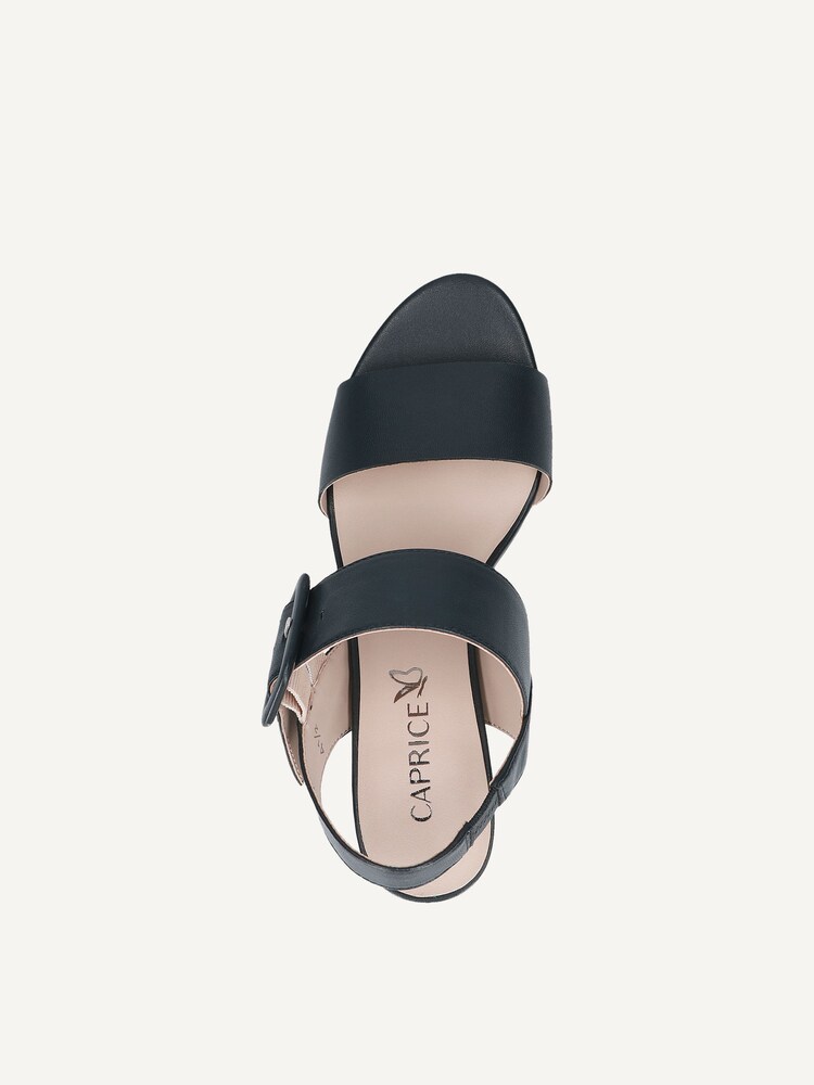 Caprice, Leather Heeled sandal - blue OCEAN NAPPA, image 4 of 5