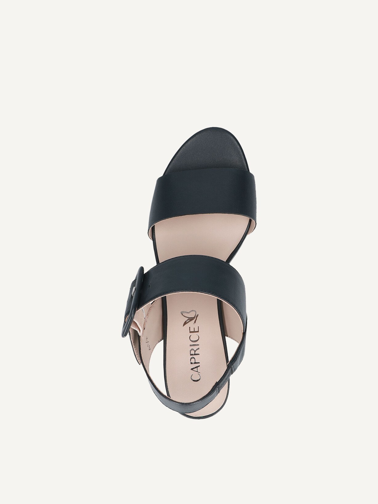 Caprice, Leather Heeled sandal - blue OCEAN NAPPA, image 4 of 5