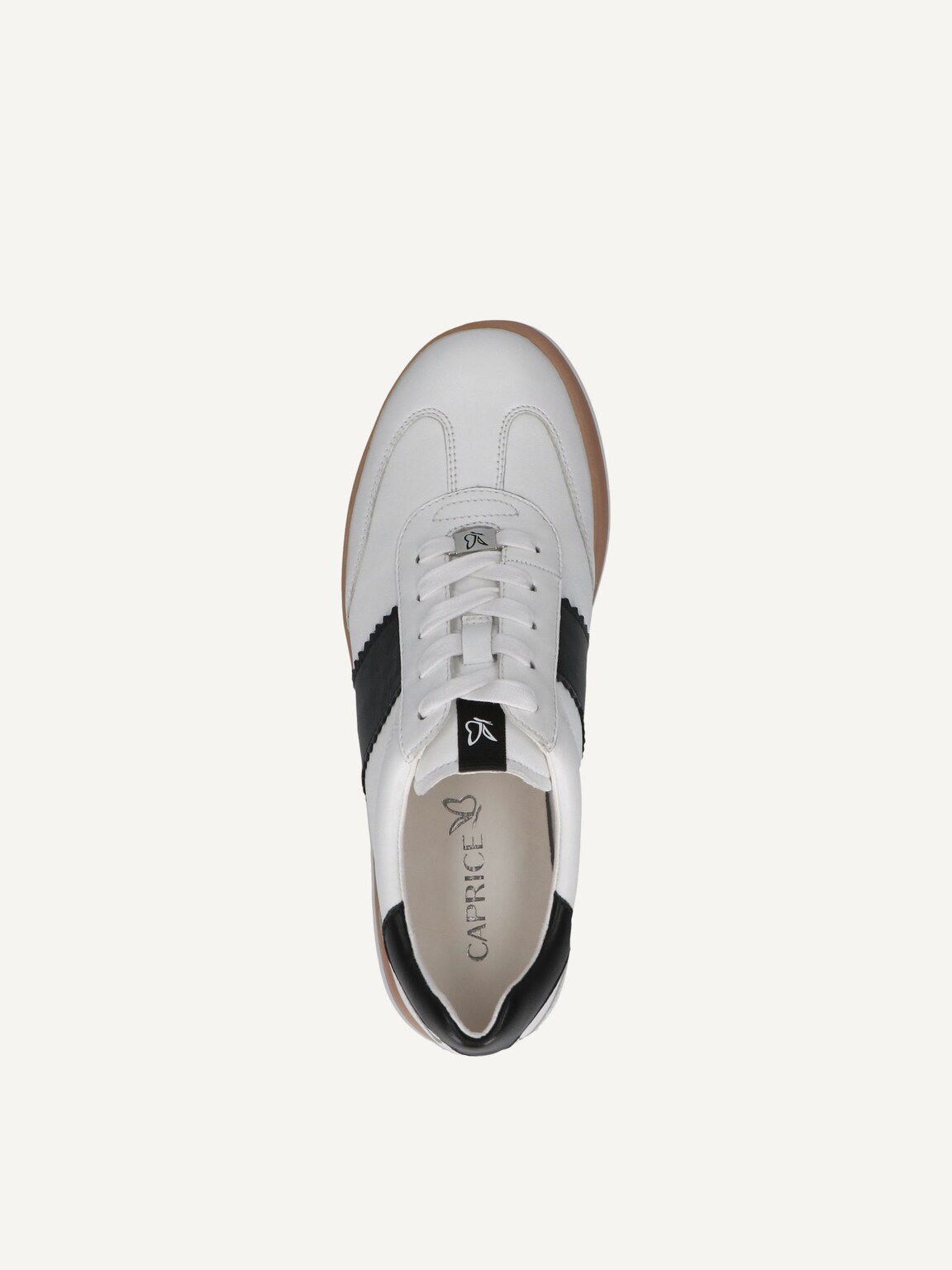 Caprice, Leather Sneaker - white WHITE/BLACK, image 6 of 6