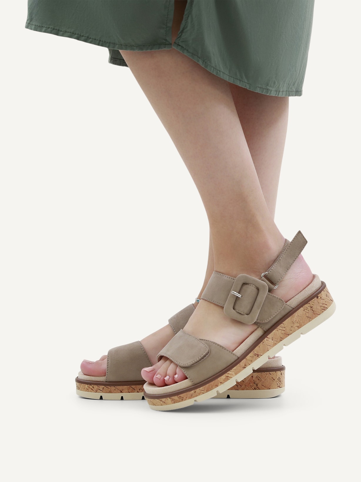 Caprice, Sandale en cuir - marron TAUPE SUEDE, image 2 sur 7