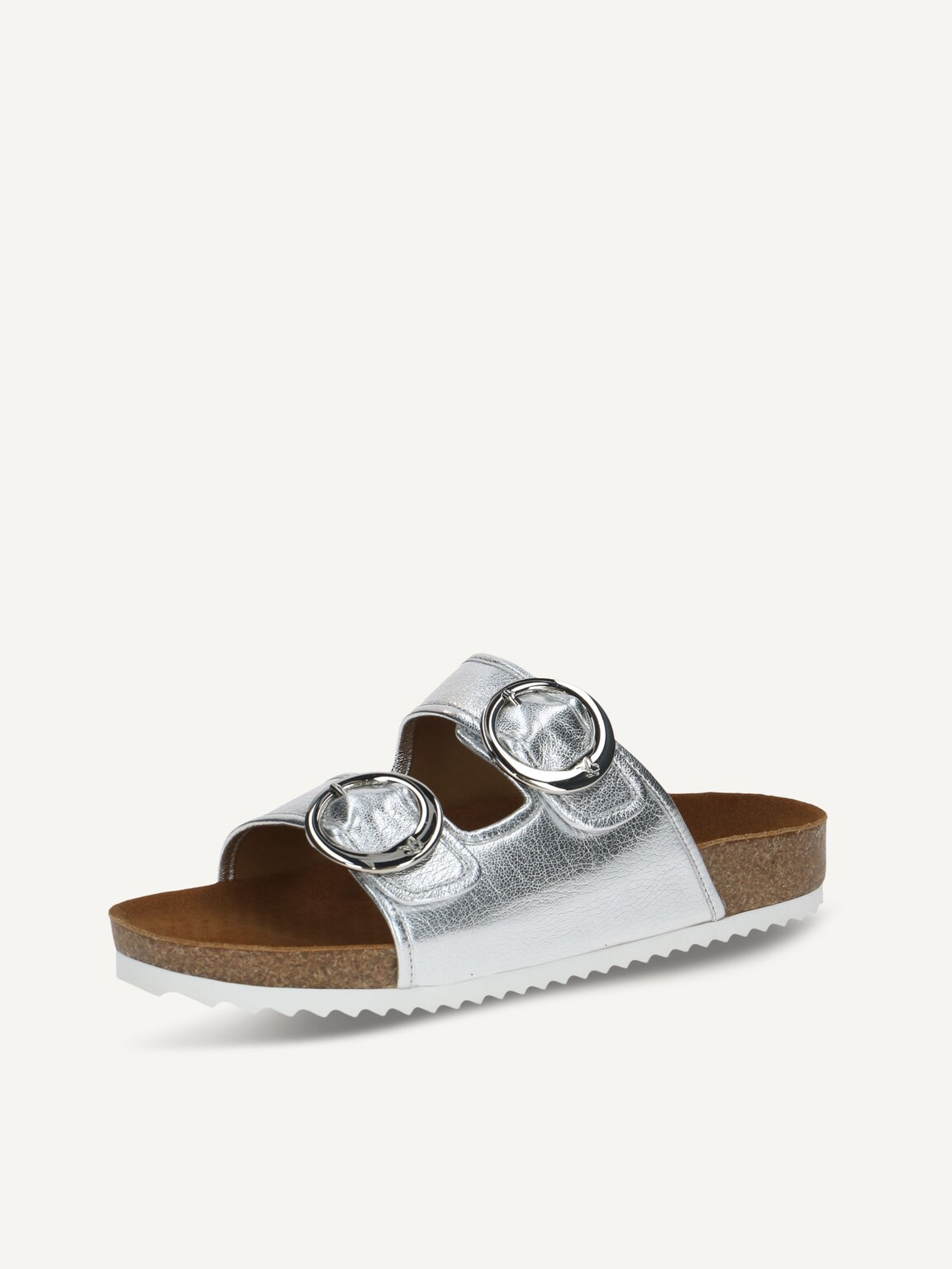 Caprice, Leather Mule - silver SILVER METAL., image 1 of 5