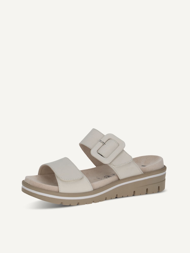 Caprice, Mule en cuir - blanc SNOW NUBUC, image 3 sur 6