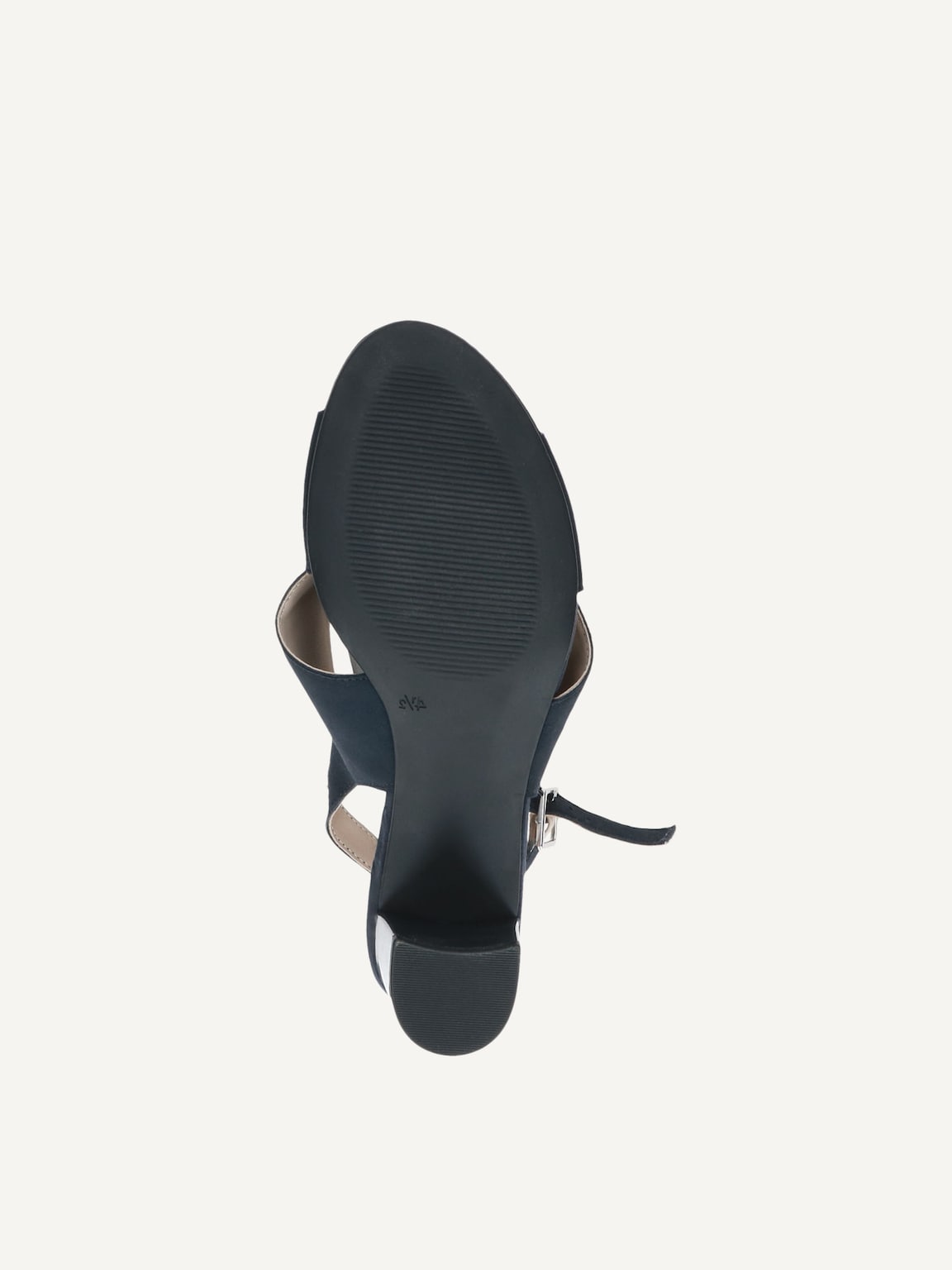 Caprice, Leather Heeled sandal - blue OCEAN SUEDE, image 4 of 5