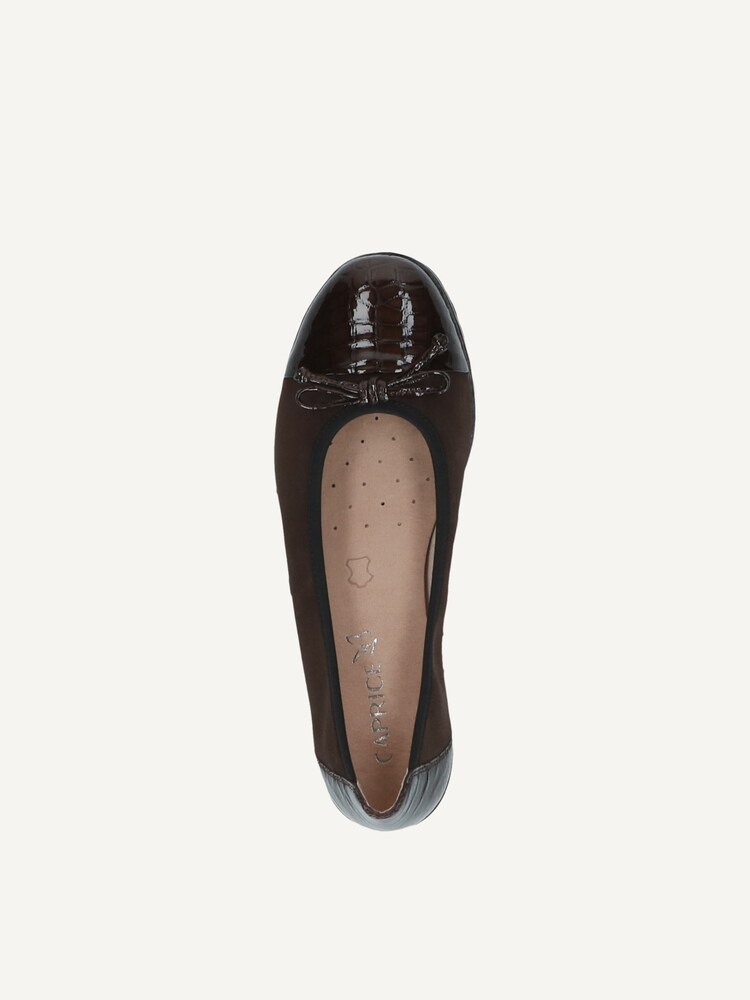 Caprice, Leather Ballerina - brown BRN CROCO COMB, image 4 of 5