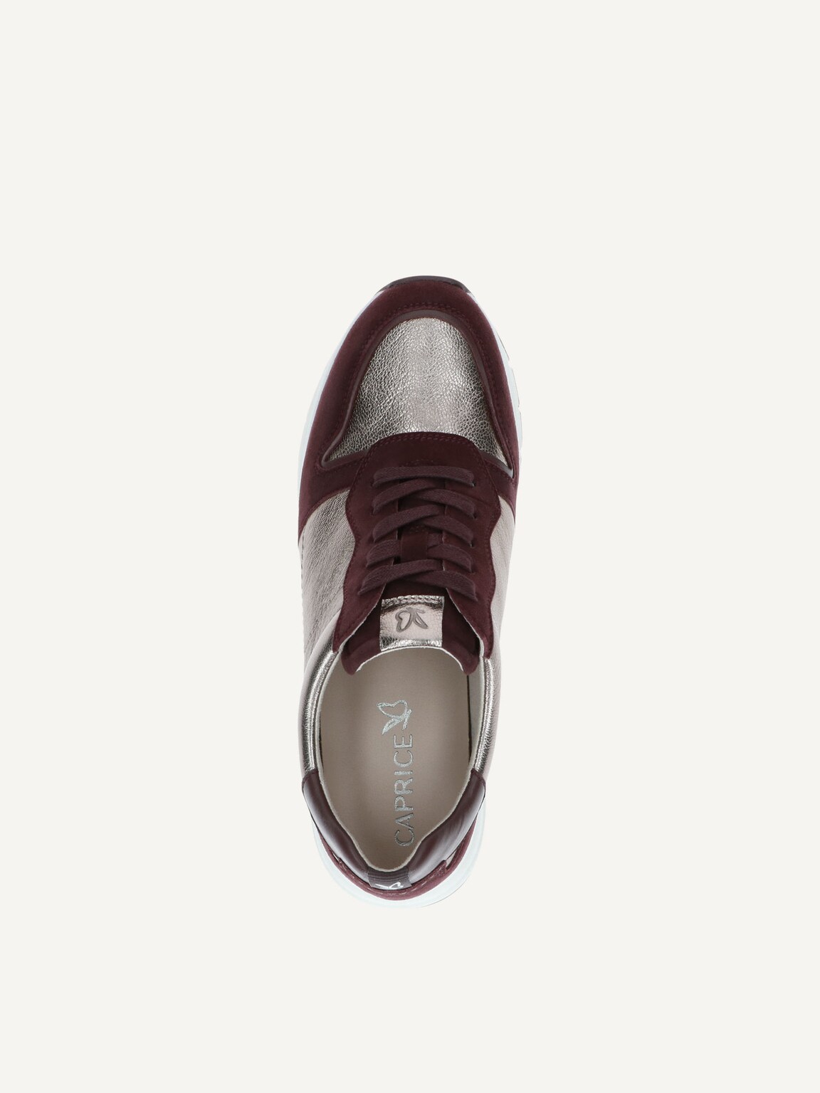 Caprice, Leather Sneaker - red BORDEAUX COMB, image 5 of 5