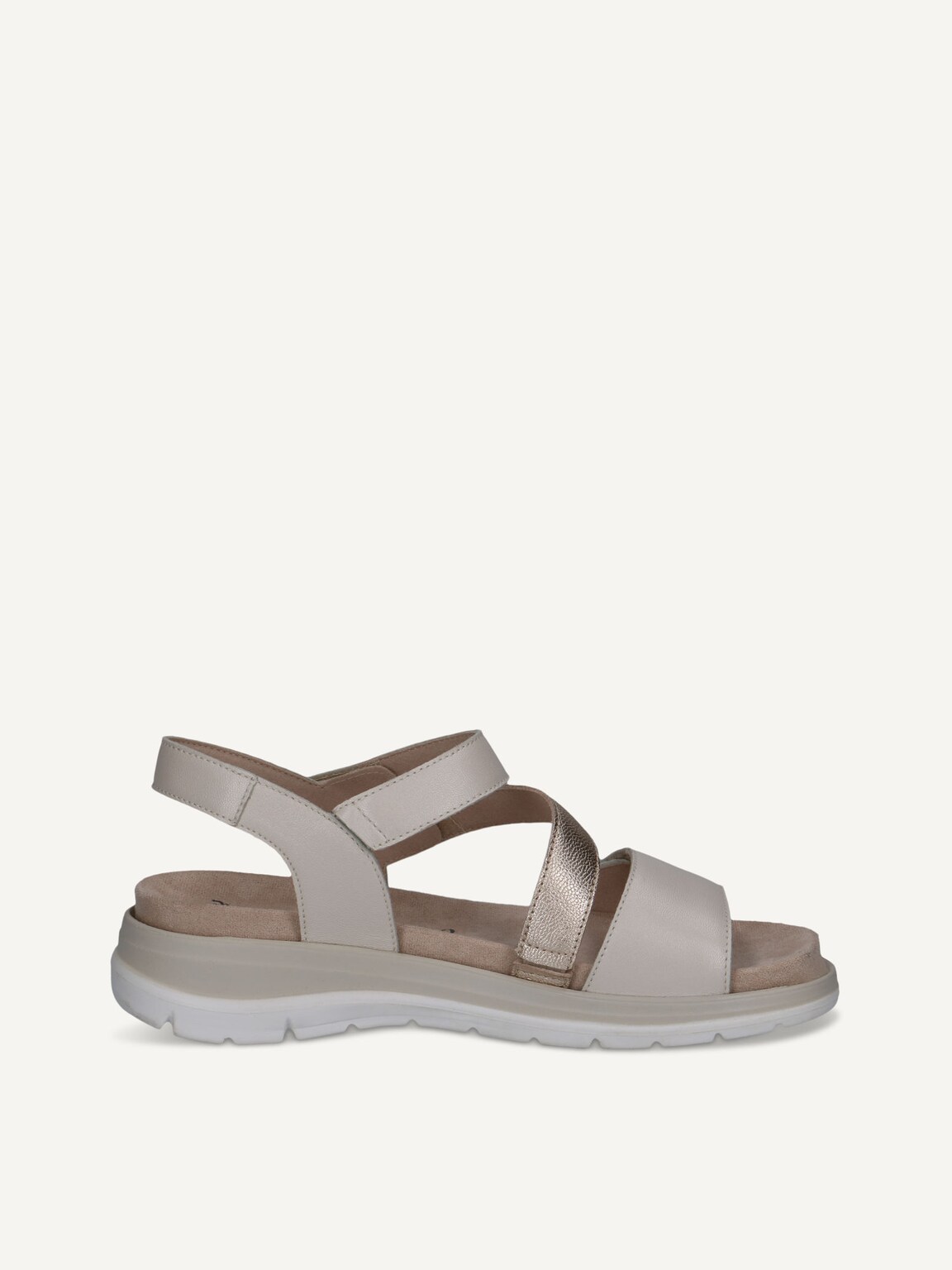 Caprice, Leather Sandal - white OFFWH/LT GOLD, image 4 of 6