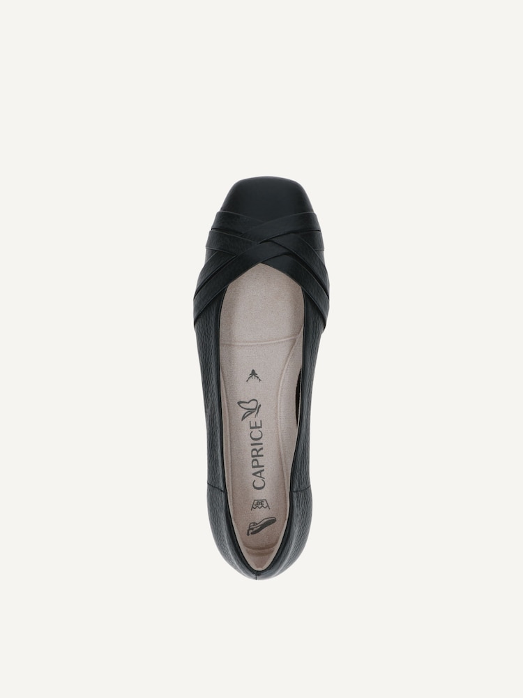 Caprice, Ballerine en cuir - noir BLACK DEER, image 4 sur 5