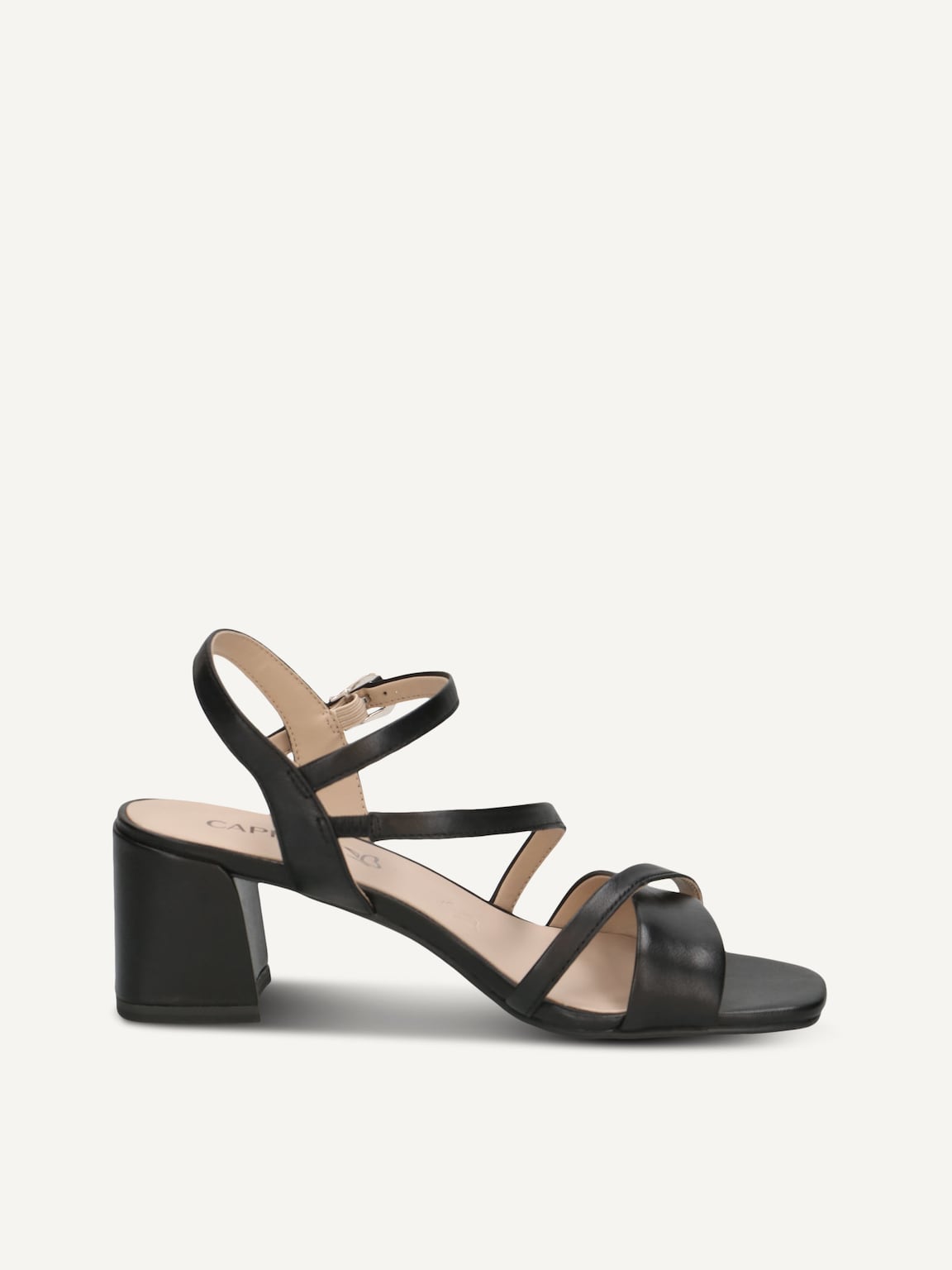 Caprice, Leather Heeled sandal - black BLACK NAPPA, image 3 of 5