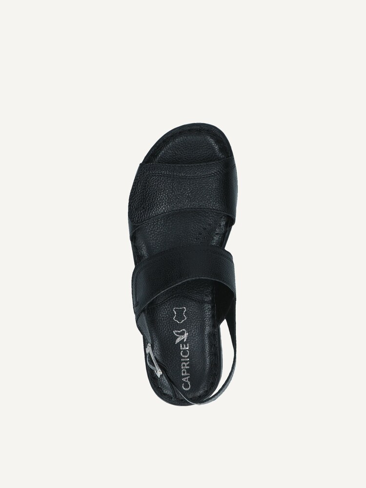 Caprice, Leather Heeled sandal - black BLACK NAPPA, image 6 of 6
