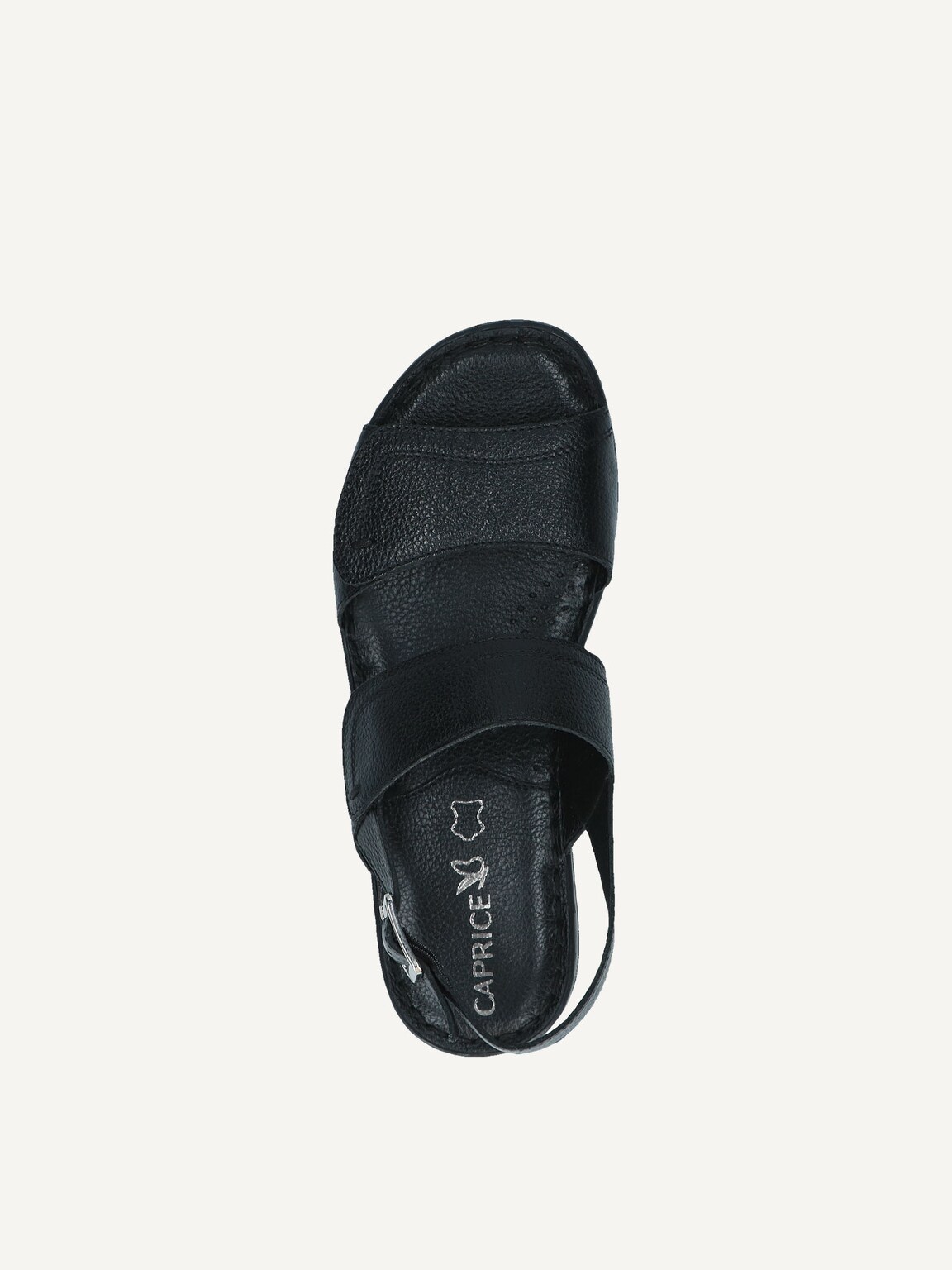 Caprice, Leather Heeled sandal - black BLACK NAPPA, image 6 of 6
