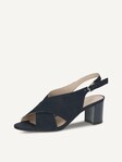Not selected, Caprice, Leather Heeled sandal - blue OCEAN SUEDE