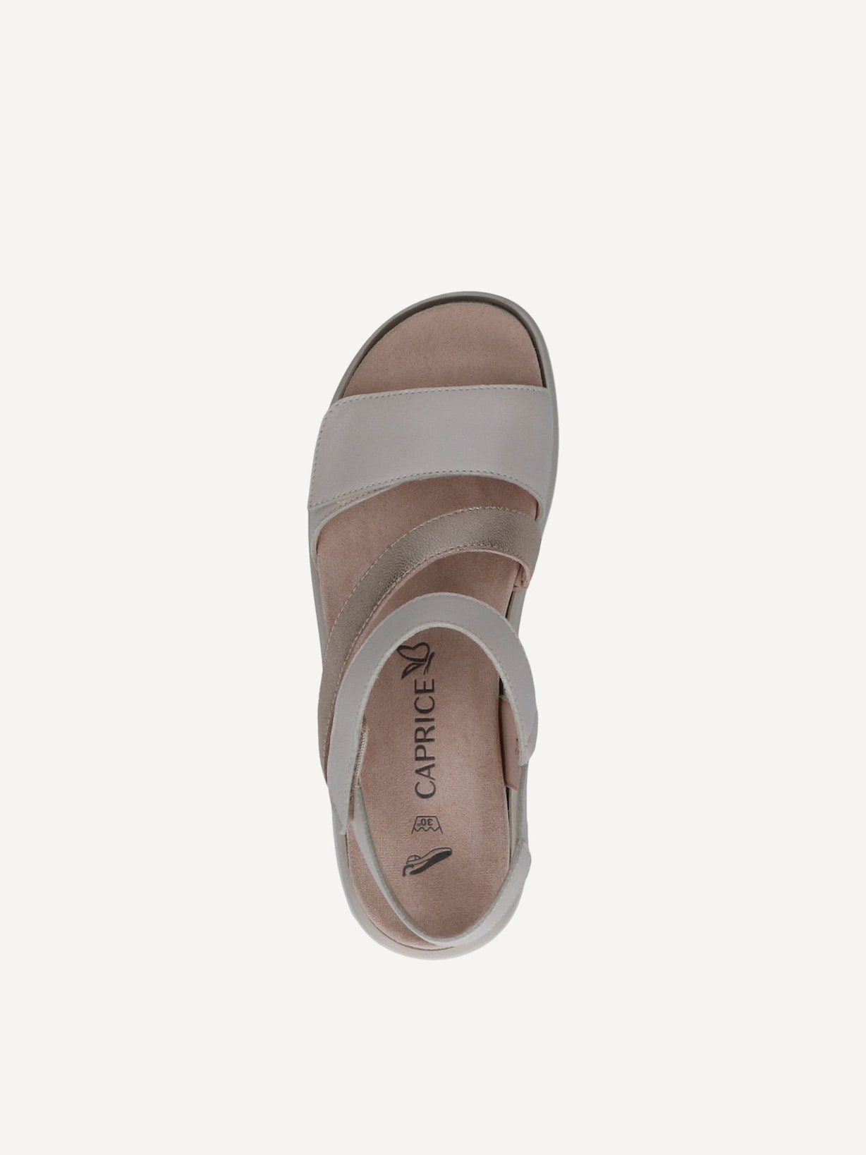 Caprice, Sandale en cuir - blanc OFFWH/LT GOLD, image 5 sur 6