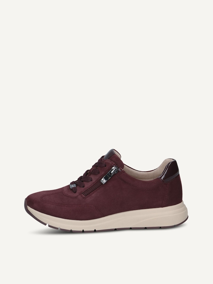 Caprice, Ledersneaker - rot BORDEAUX COMB