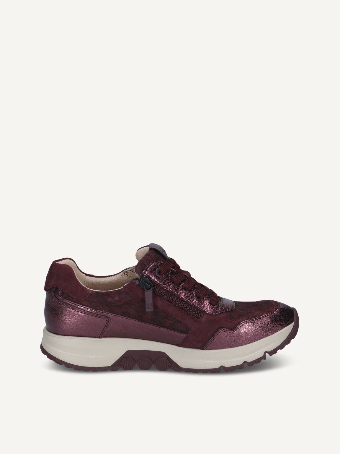 Caprice, Leather Sneaker - red BORDEAUX COMB, image 3 of 5