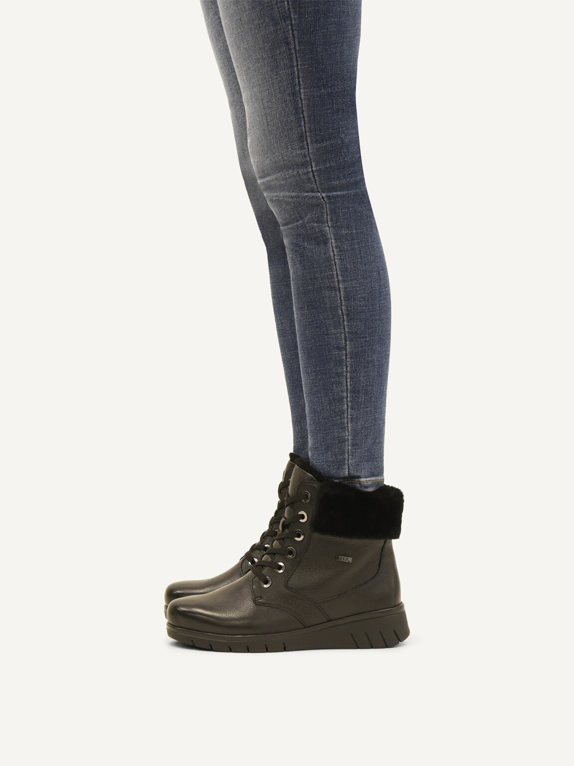Caprice, Bootie - black warm lining BLACK NAPPA, image 2 of 6