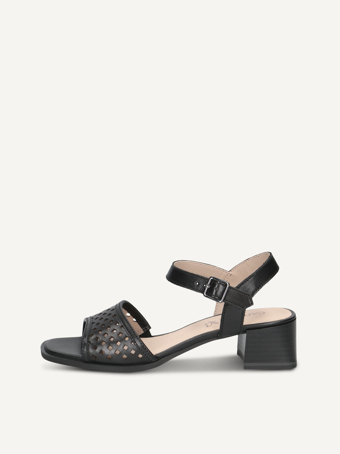 Caprice, Leather Heeled sandal - black BLACK NAPPA, image 2 of 5