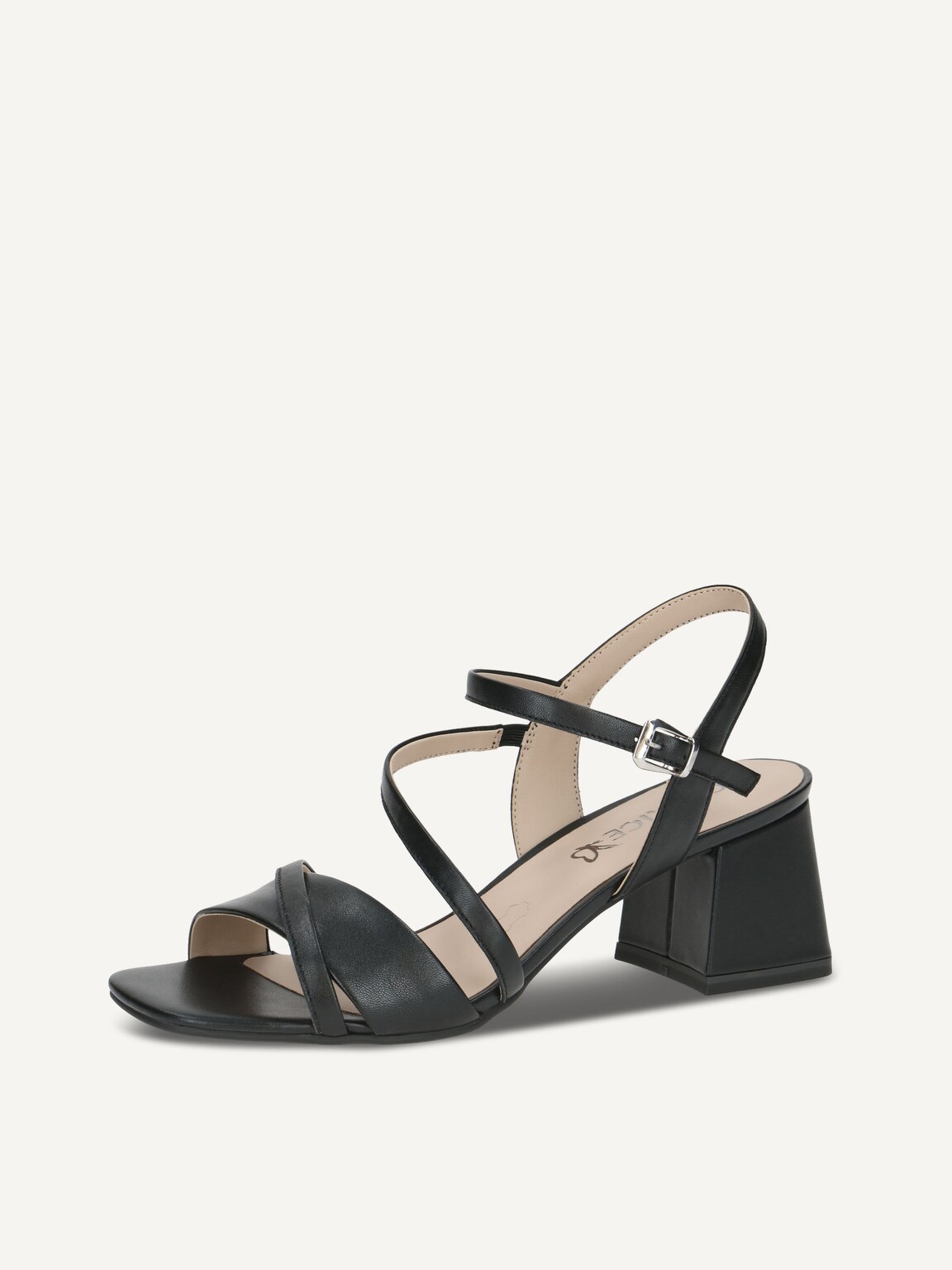 Caprice, Leather Heeled sandal - black BLACK NAPPA, image 1 of 5