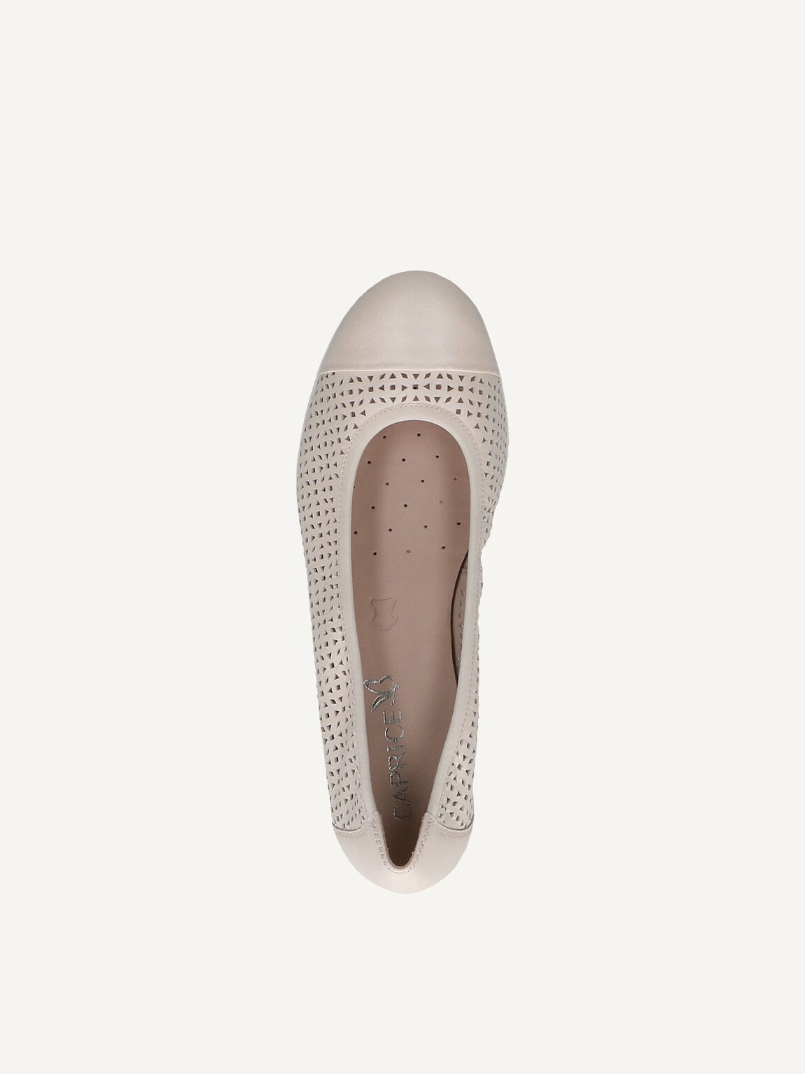 Caprice, Leather Ballerina - beige CREAM PERLATO, image 6 of 6