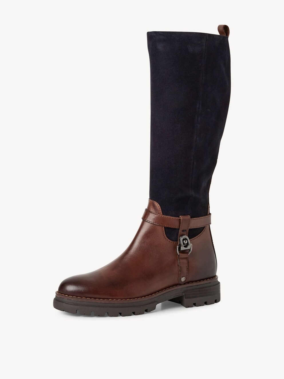 Marco Tozzi, Kozačky - hnědá CHESTNUT/NAVY, obrázek 1 z 7