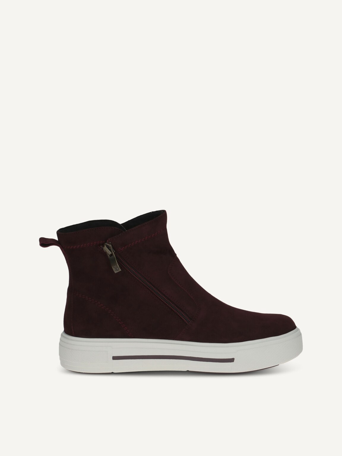 Caprice, Leather Bootie - red BORDEAUX SUEDE, image 4 of 6