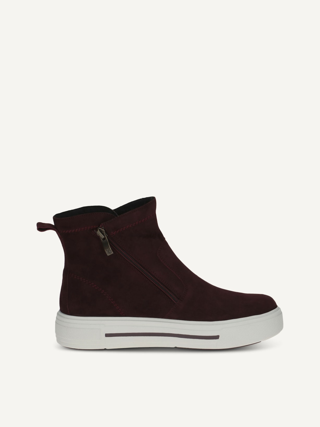 Caprice, Bottine en cuir - rouge BORDEAUX SUEDE, image 4 sur 6