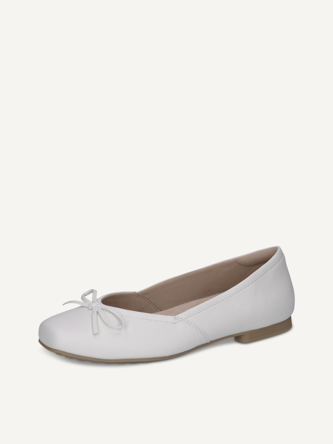 Caprice, Leather Ballerina - white WHITE SOFTNAP., image 1 of 5