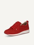 Not selected, Caprice, Leather Sneaker - red RED SUEDE