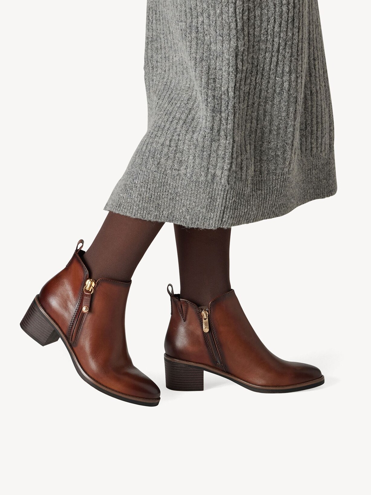 Marco Tozzi, Lederstiefelette - braun COGNAC, Bild 2 von 7