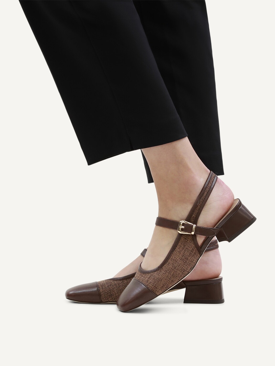 Caprice, Sling pumps - brown DK BROWN COMB, image 2 of 6