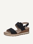 Not selected, Caprice, Leather Heeled sandal - blue OCEAN NUBUC