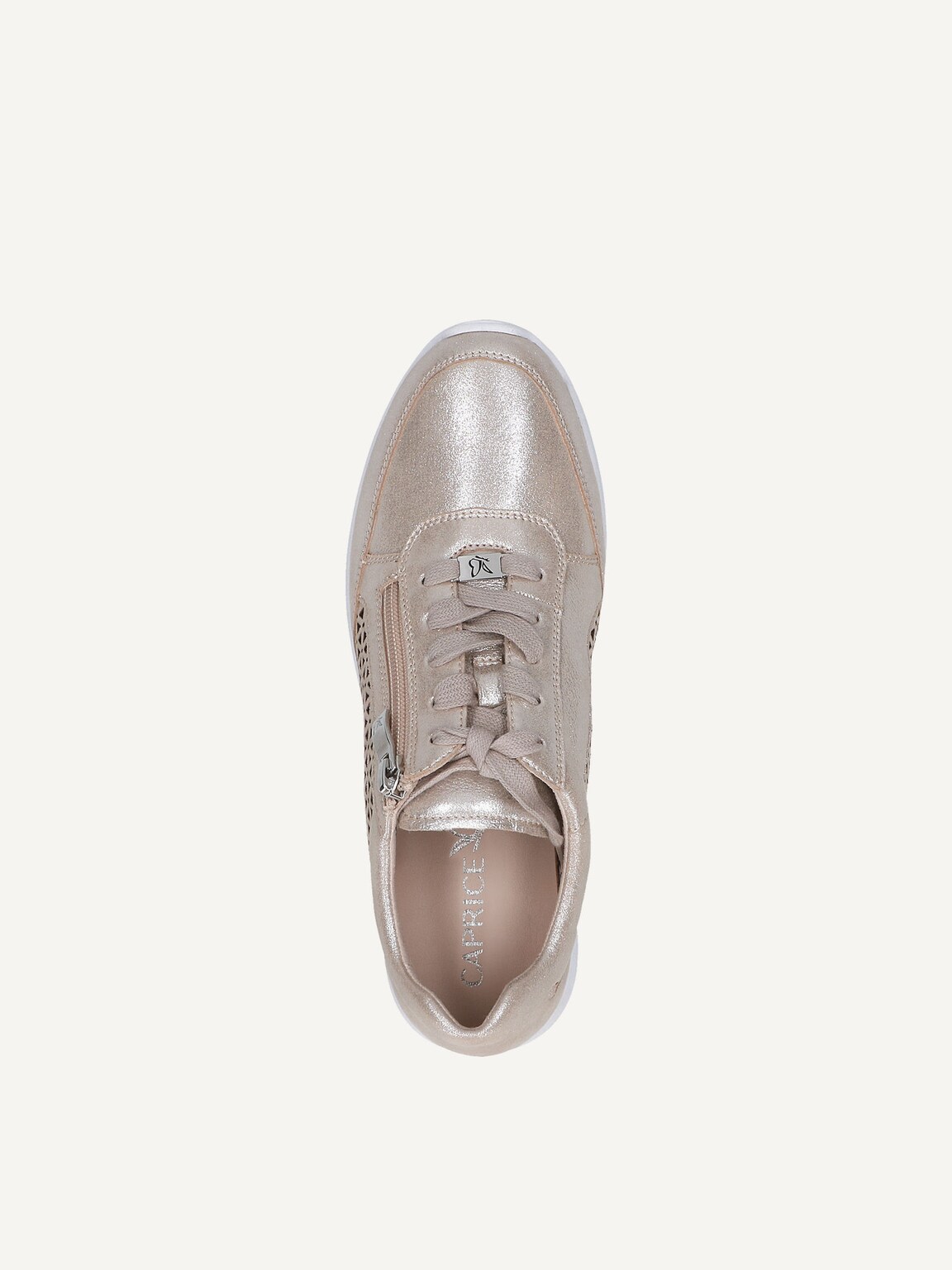 Caprice, Leather Sneaker - brown TAUPE METALLIC, image 6 of 6