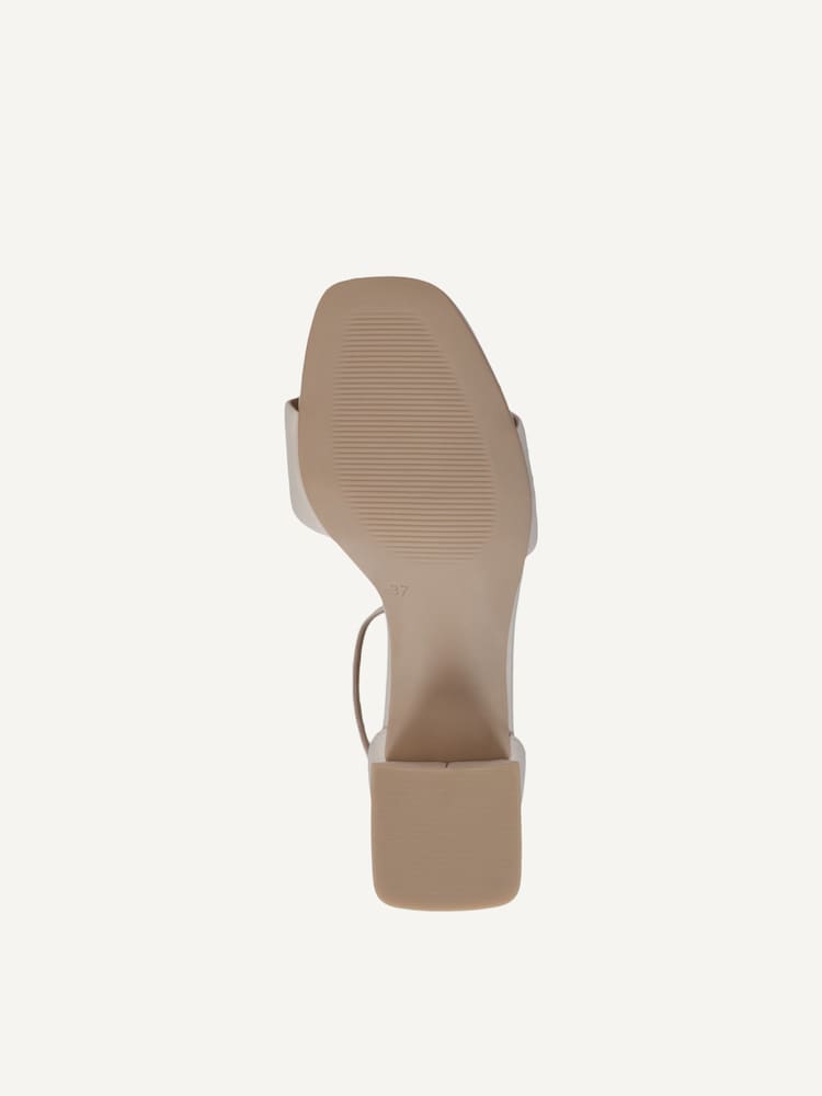 Caprice, Leather Heeled sandal - white OFFWHITE NAPPA, image 5 of 6