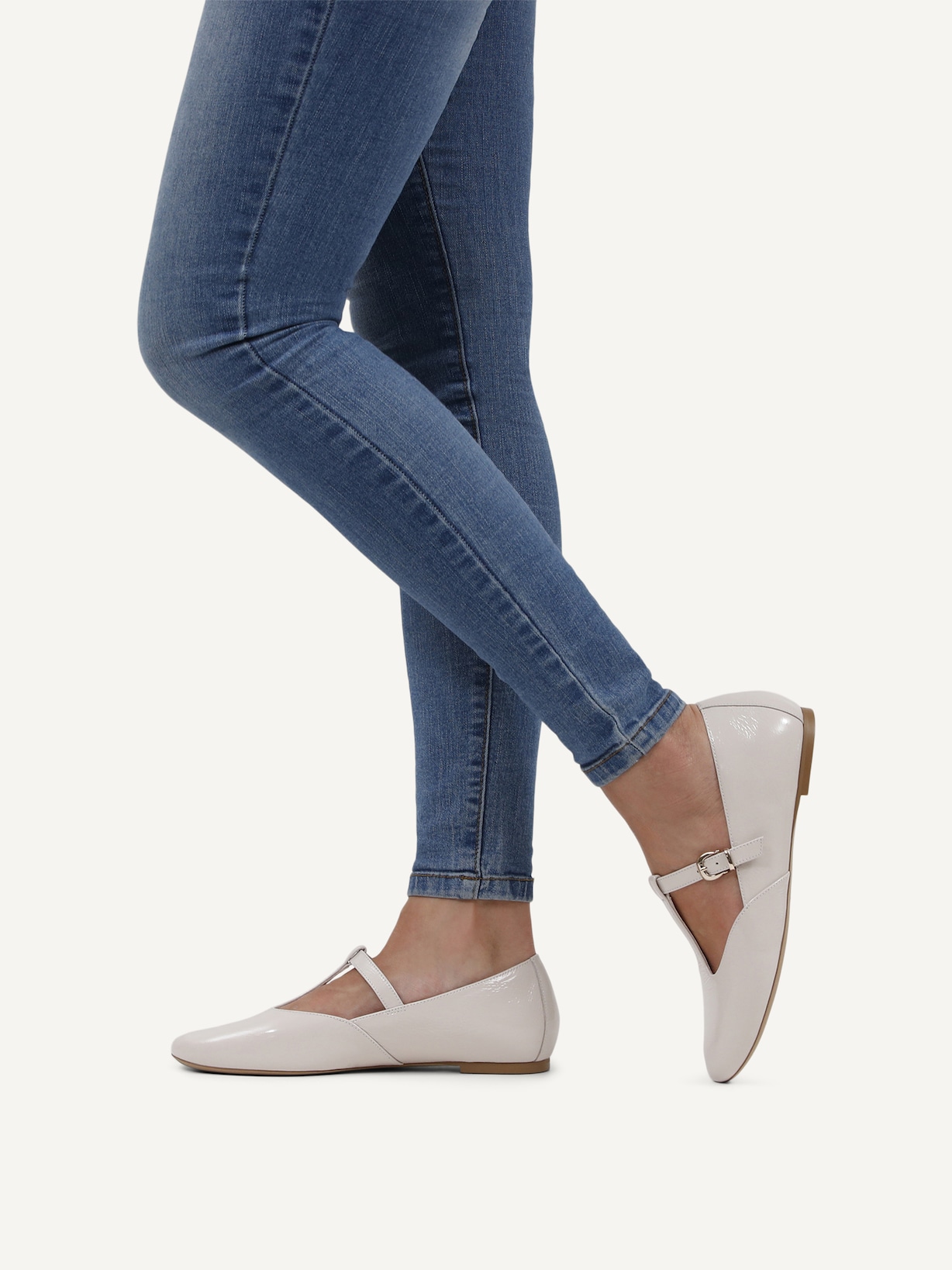 Caprice, Slipper en cuir - blanc SNOW NAPLAK, image 2 sur 6