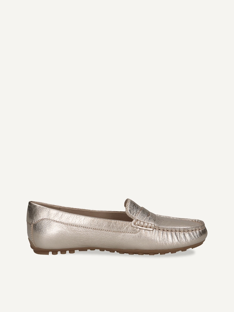 Caprice, Mocassin en cuir - métallique PLATIN METAL., image 3 sur 5