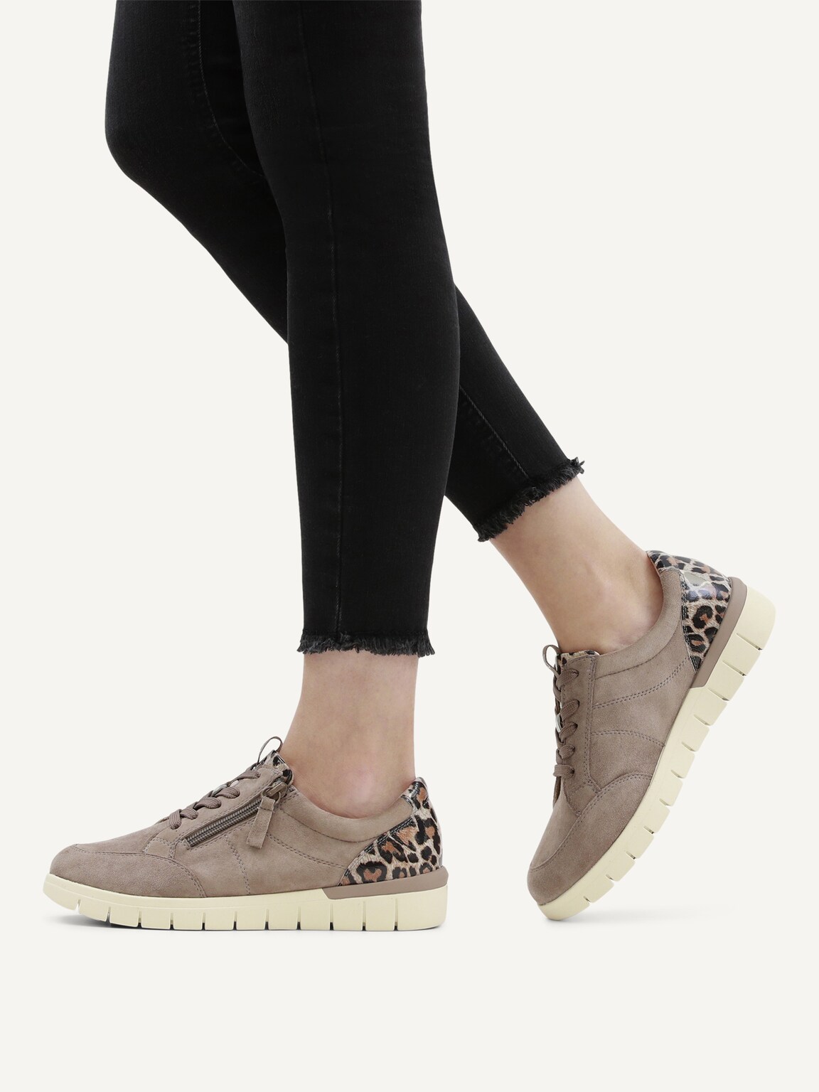 Caprice, Leather Sneaker - beige TAUPE COMB, image 2 of 6